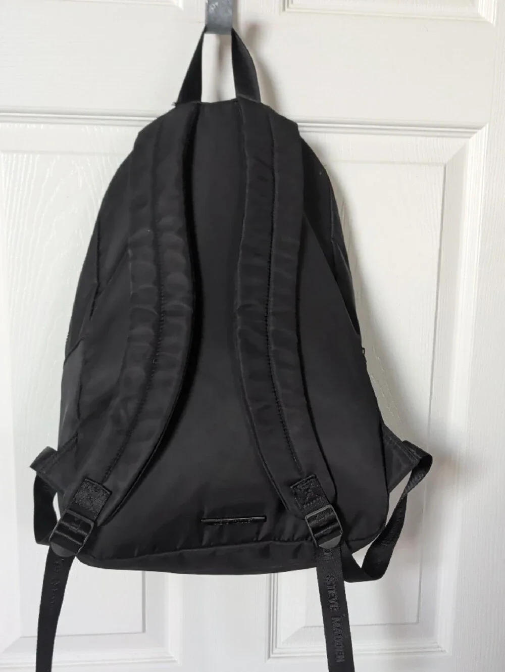 Steve Madden Black Backpack with White Logo